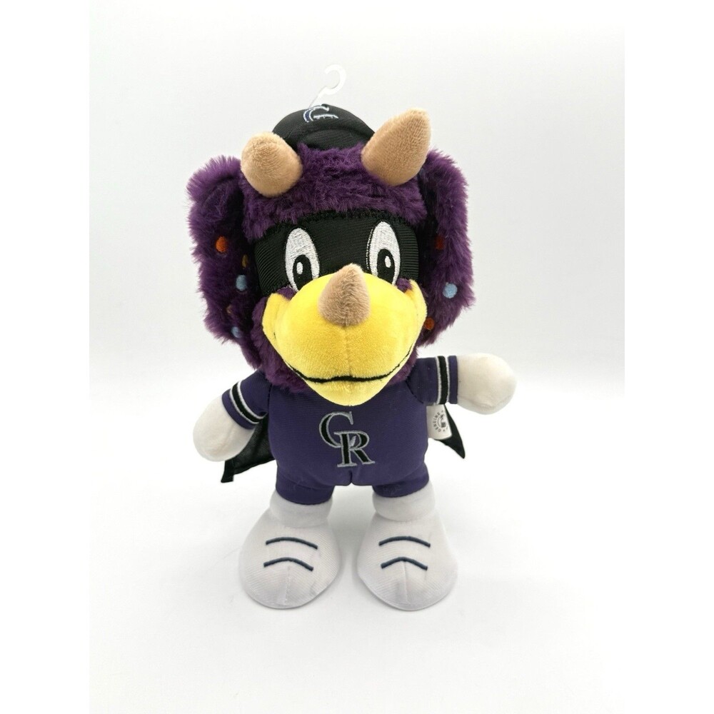 MLB‎ BASEBALL Colorado Rockies 10” Dinger Dinosaur Mascot Plush Stuffed Animal